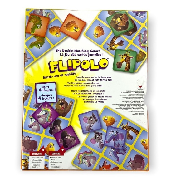 Cardinal Flipolo Matching Game Board NEW SEALED Action Game - Picture 3 of 4